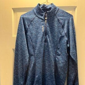 Womens Reebok quarter zip. Blue size large